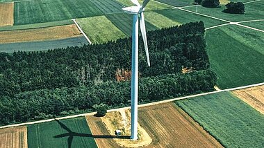 Windenergieanlage auf landwirtschaftlicher Fläche