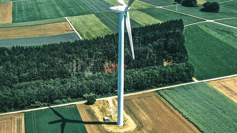 Windenergieanlage auf landwirtschaftlicher Fläche
