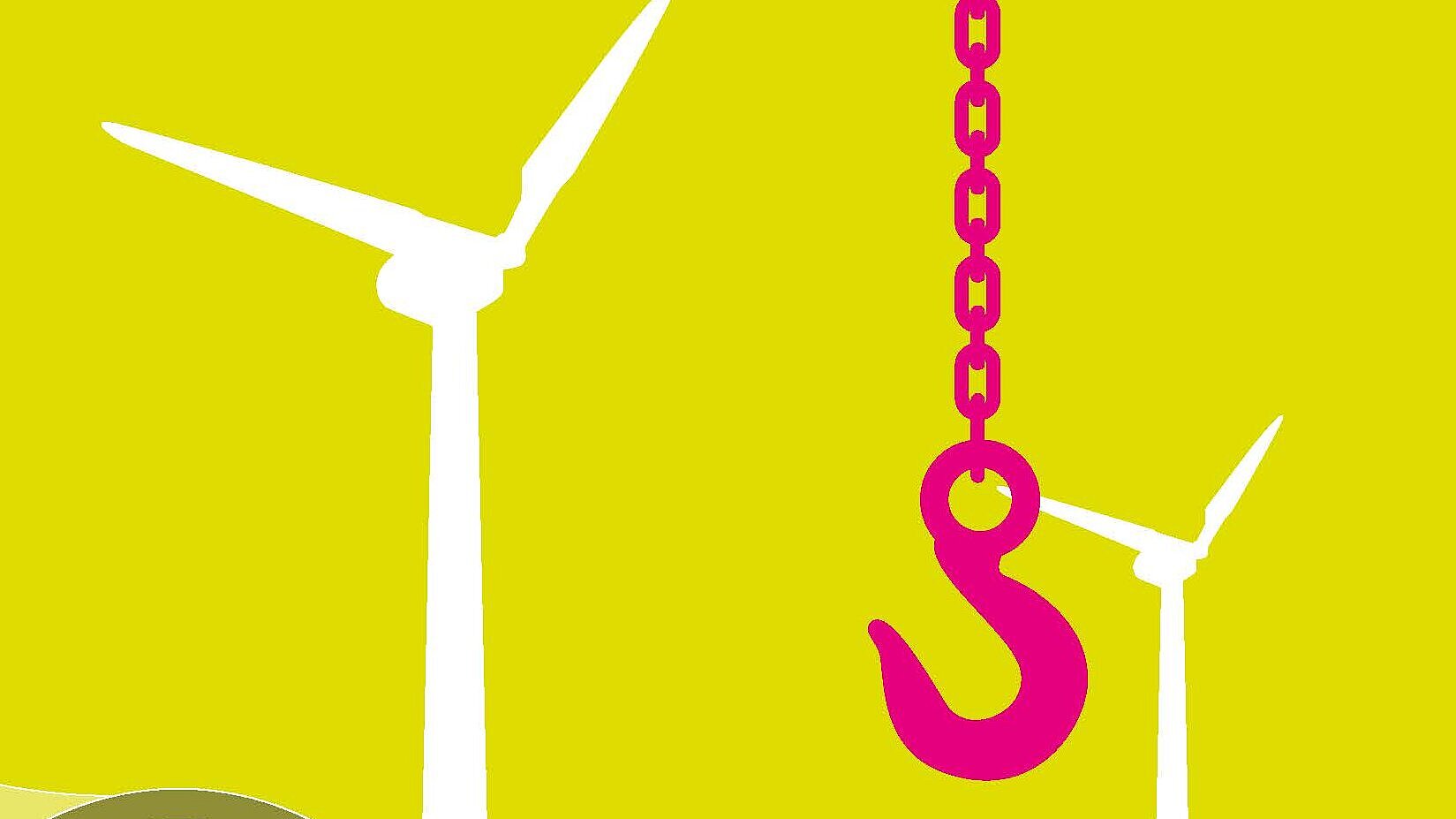 Titelbild des Hintergrundpapiers Rückbau und Recycling von Windenergieanlagen