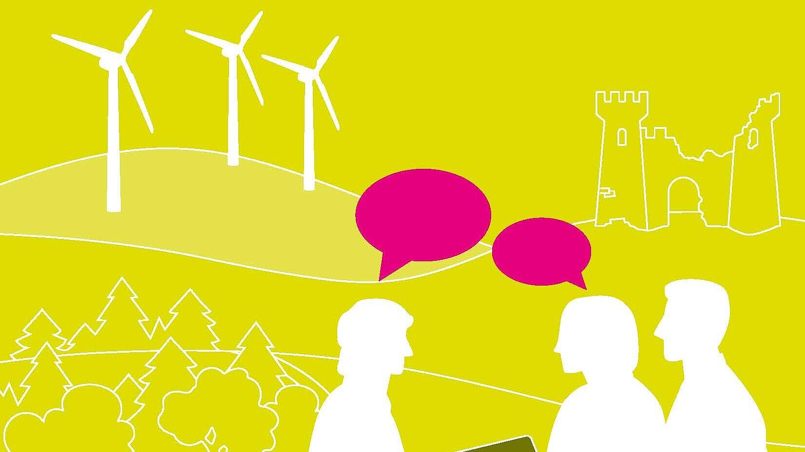 Titelbild der Dokumentation zum Fachaustausch Windenergie und Landschaftsbild 2024