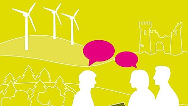 Titelbild der Dokumentation zum Fachaustausch Windenergie und Landschaftsbild 2024