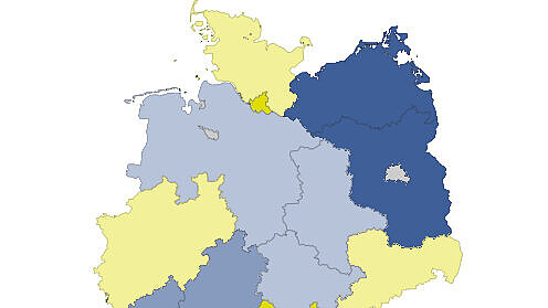 Grafik: Mittlere Genehmigungsdauer von Windenergieprojekten pro Jahr