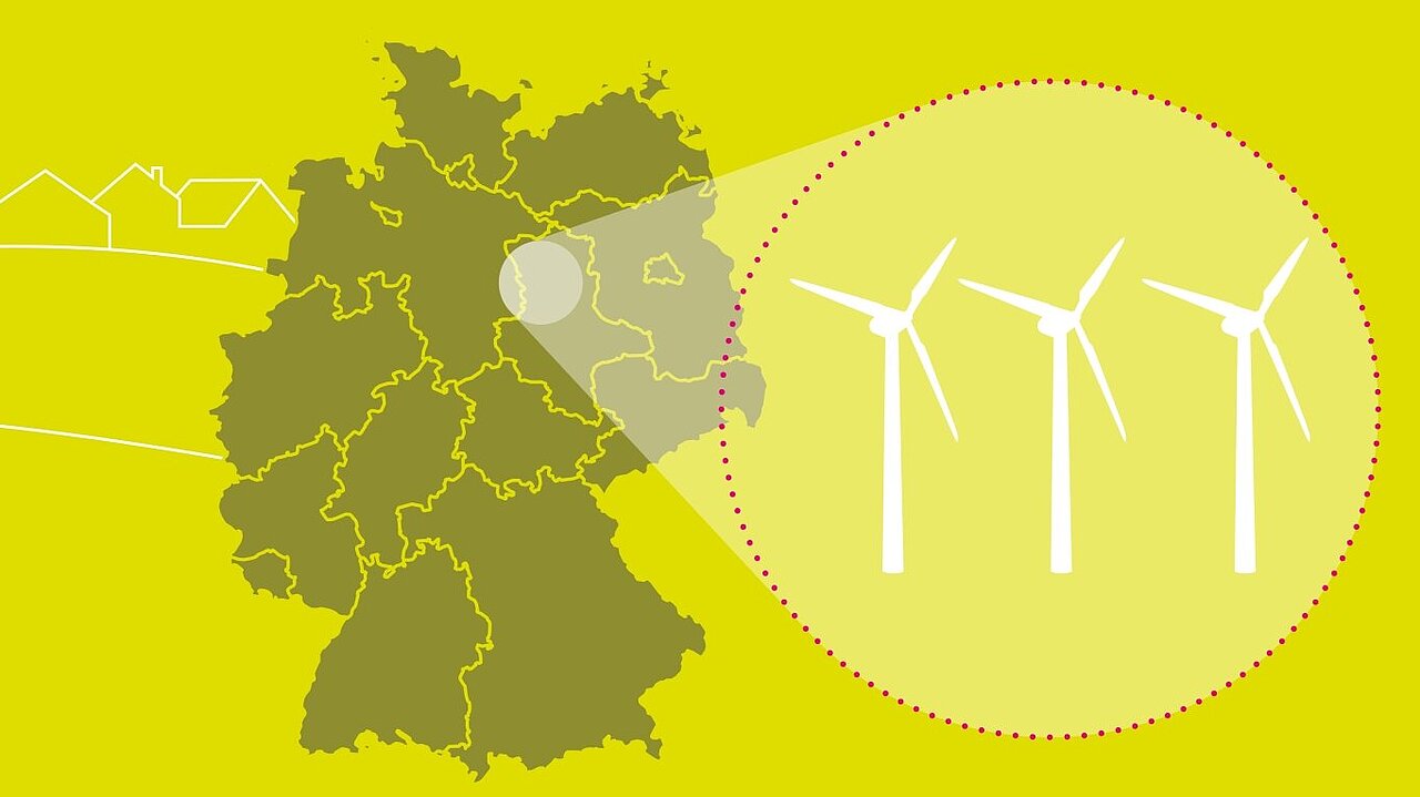 Geografische Karte: Deutschland in Europa