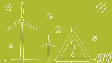 Eiswurf und Eisfall an Windenergieanlagen Titelbild